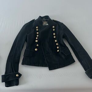 Burberry Peplum Gold button up Blazer